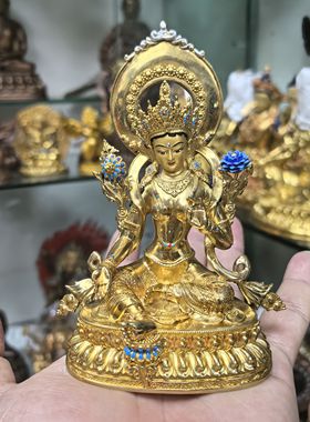 绿度母/绿度姆/度姆/度母/多吉度母/度母菩萨/12cm梵天佛堂摆件