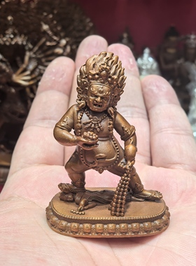 黑财神/五色财神/黄财神/赞拉色波5cm紫铜可装藏佛像梵天佛堂摆件
