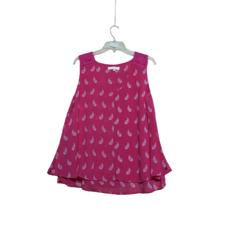 糖果风印花无袖背心女款上衣