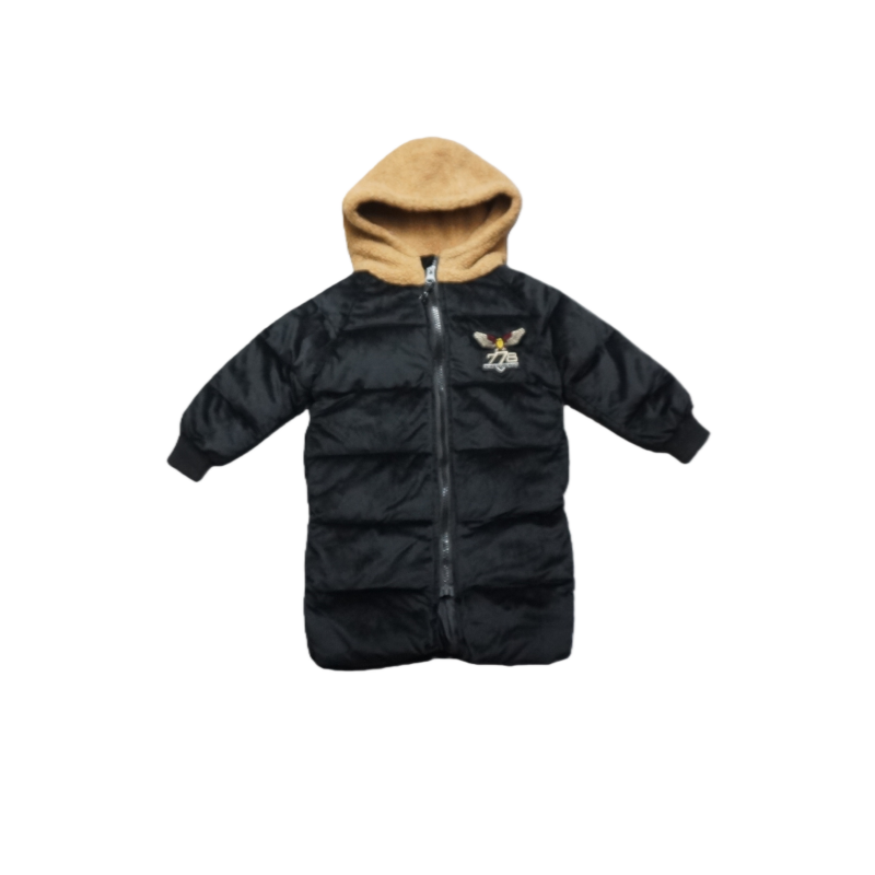 时尚洋气连帽棉服童装中长款棉袄