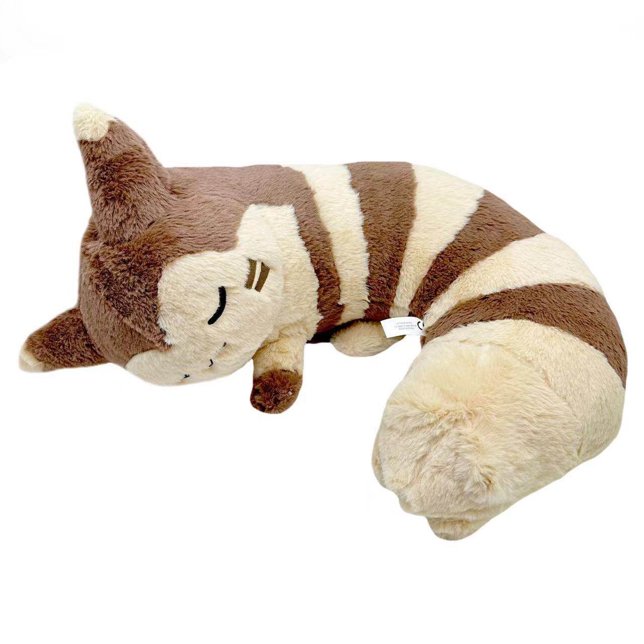 跨境新品45cm 大尾立颈枕 棕色尾立鼠 毛绒玩具 玩偶公仔