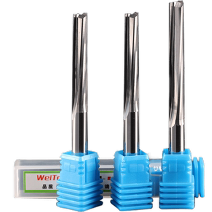 威特钨钢6mm双刃直槽铣刀密度板切割镂空开槽直刀数控雕刻机刀具