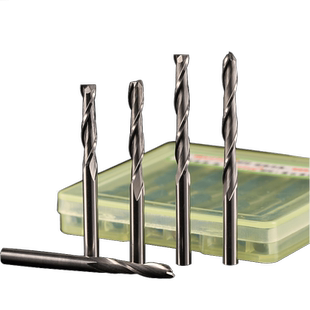 威特3.175mm双刃螺旋铣刀密度板亚克力切割铣刀数控电脑雕刻刀具