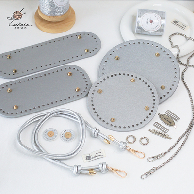 钩织银色包包配件大合集