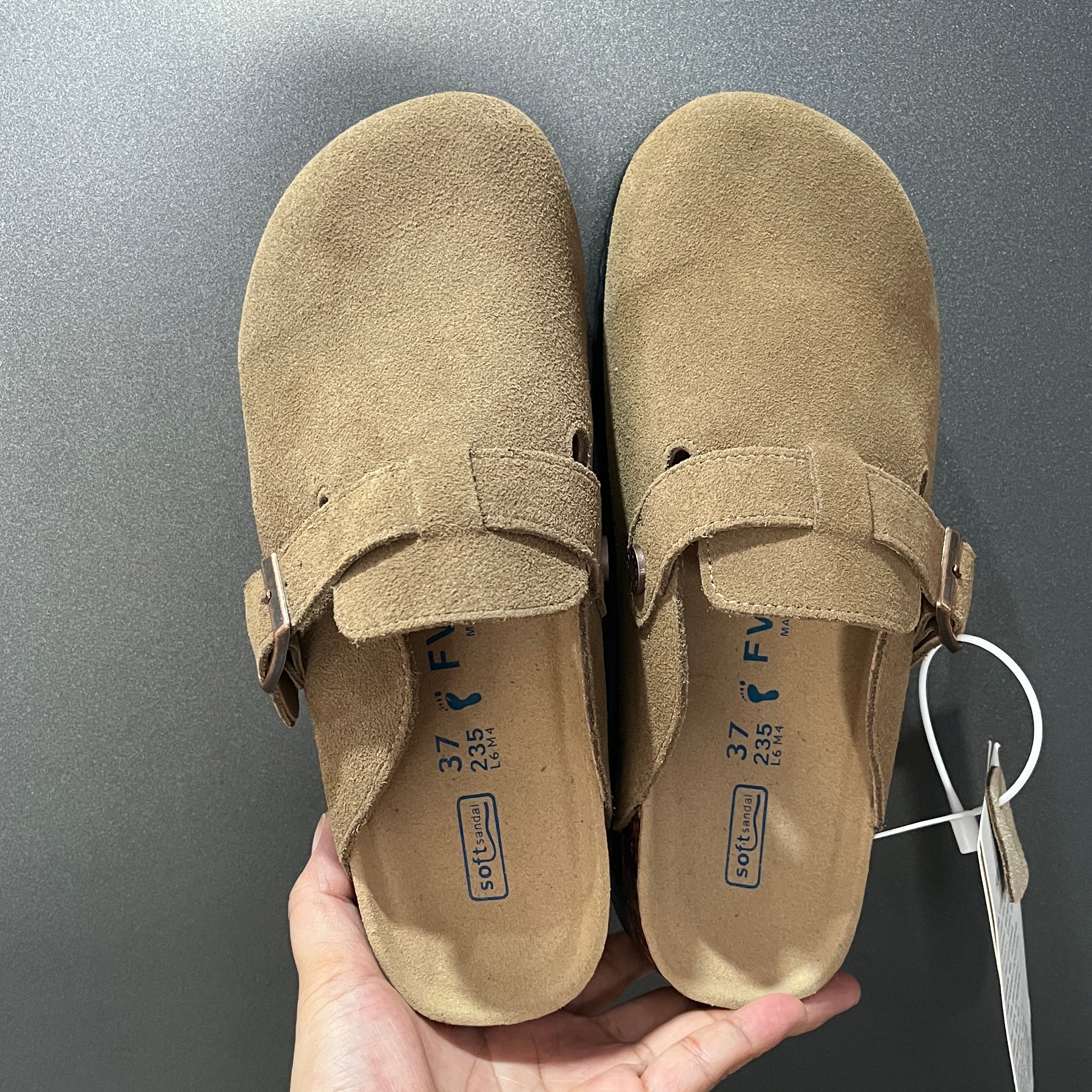 真牛皮！如假包赔！厚底勃肯鞋