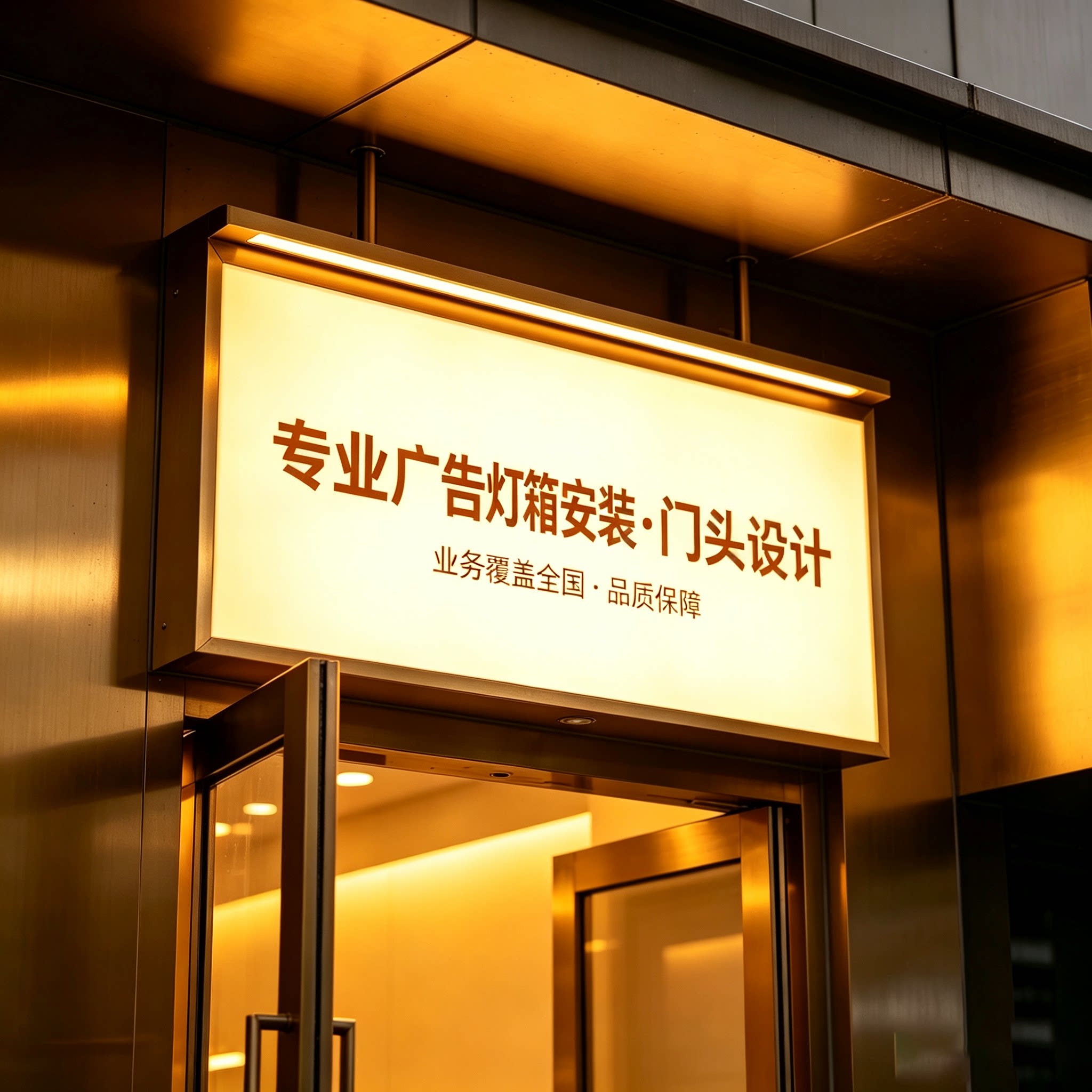 徐州萧县门头发光字灯箱安装设计