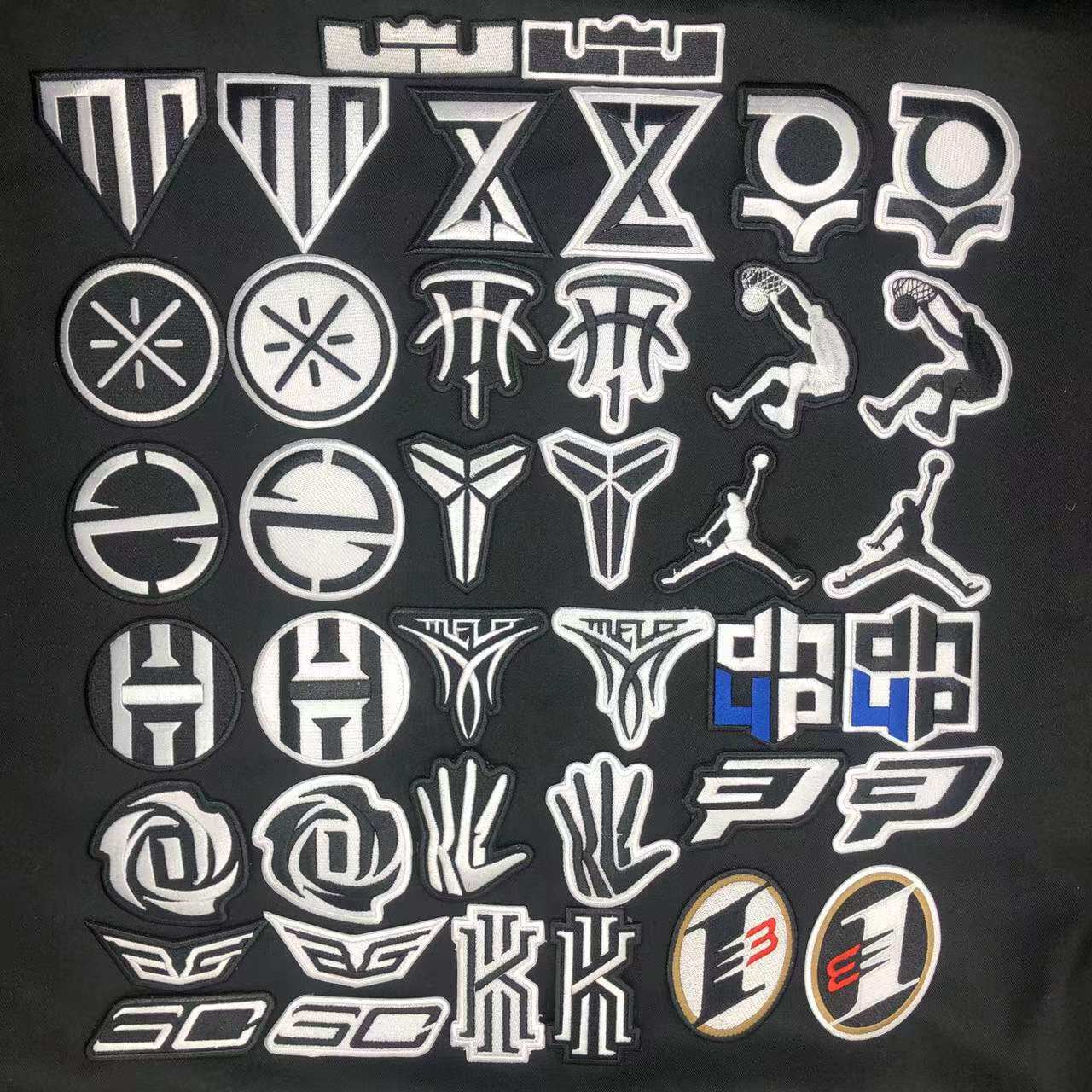 篮球刺绣布贴nba篮球明星个人logo标志运动徽章背胶科比欧文补丁
