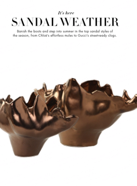 中式风样板间陶瓷花盆异形摆件