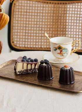 做旧古铜色长条托盘收纳果盘摆件