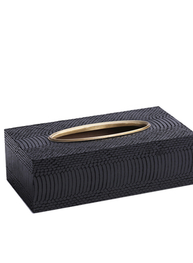 现代简约真皮软装卧室酒店纸巾盒