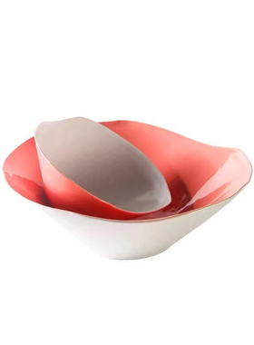 现代简约小清新陶瓷碗果盘花器摆件样板房售楼处客厅茶几餐桌装饰