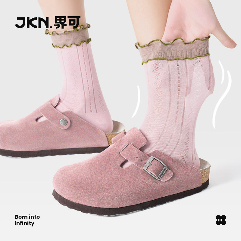 JKN撞色花边袜子女春夏2026爆款图片