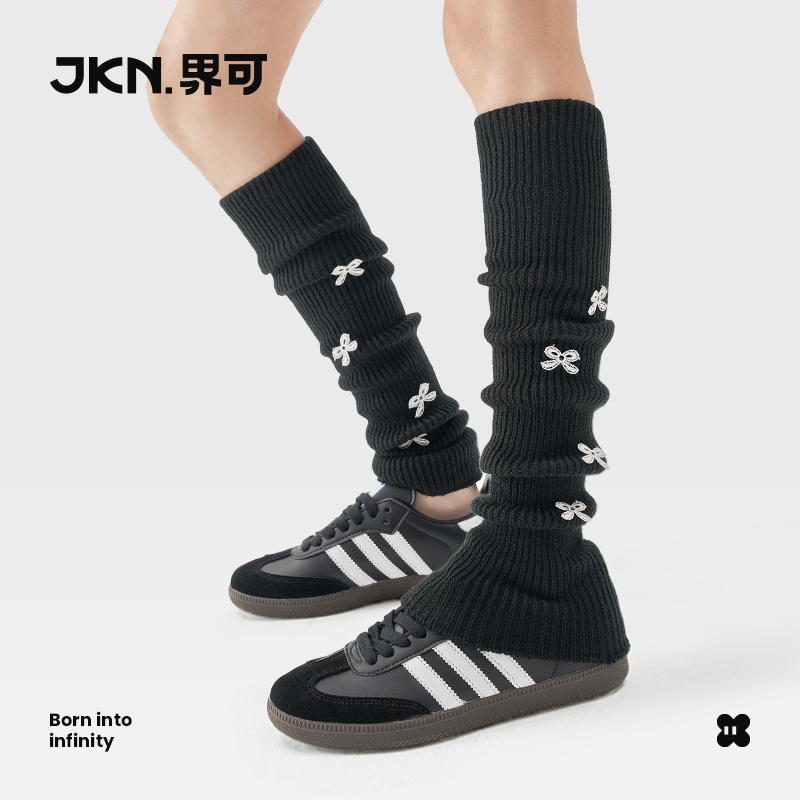 JKN蝴蝶结袜套女堆堆长筒袜