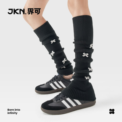 JKN蝴蝶结袜套女堆堆长筒袜