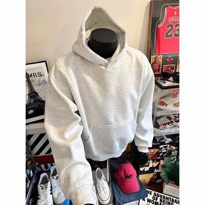 连帽外套加绒加厚帅气上衣