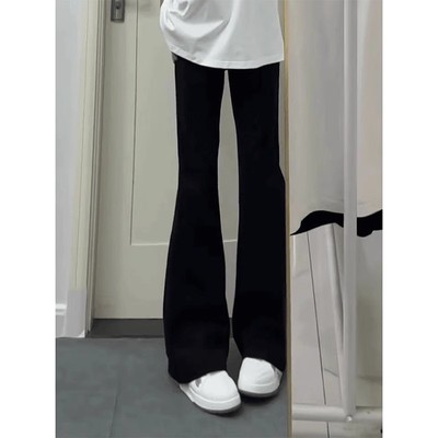 cleanfit黑色微喇牛仔裤男款加绒