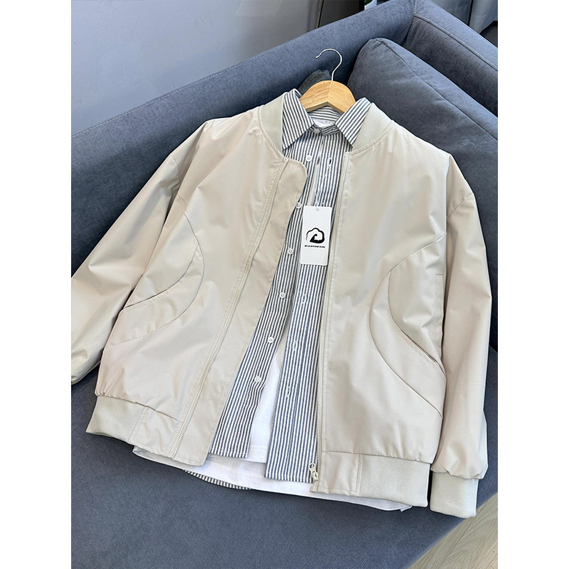 cleanfit外套男重磅棒球服美式