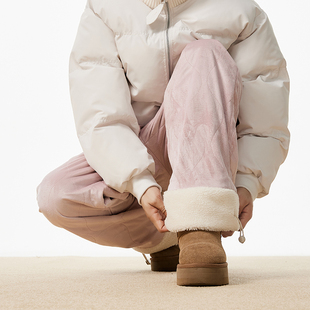 葫芦纹棉裤男款秋冬多巴胺穿搭东北防寒裤子搭配马丁靴加绒滑雪裤