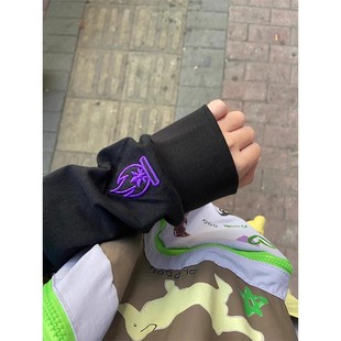 burnin小火苗刺绣卫衣女款高街美式长袖T恤cleanfit续火花打底衫