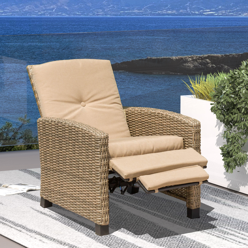临亚现代简约可调节藤编沙发椅