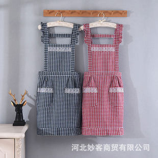 温婉贤淑老婆妻子爱人围兜兜韩版棉布透气公主裙H款背带 棉围裙