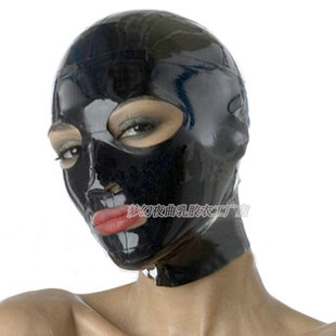 乳胶头套  乳胶面具面罩 开眼鼻嘴 窒息性感紧身衣乳胶衣cos拉链