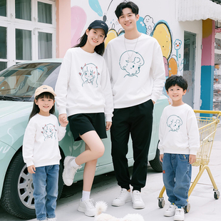 不一样亲子装卫衣一家三口四口春装2026新款全家装潮流母子母女装