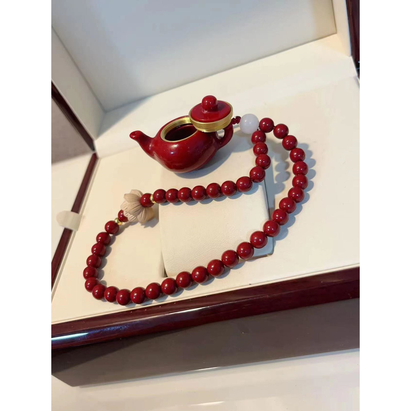 手握把把壶朱砂把把壶红色扩香器手持手链文玩饰品佛珠手串小红书