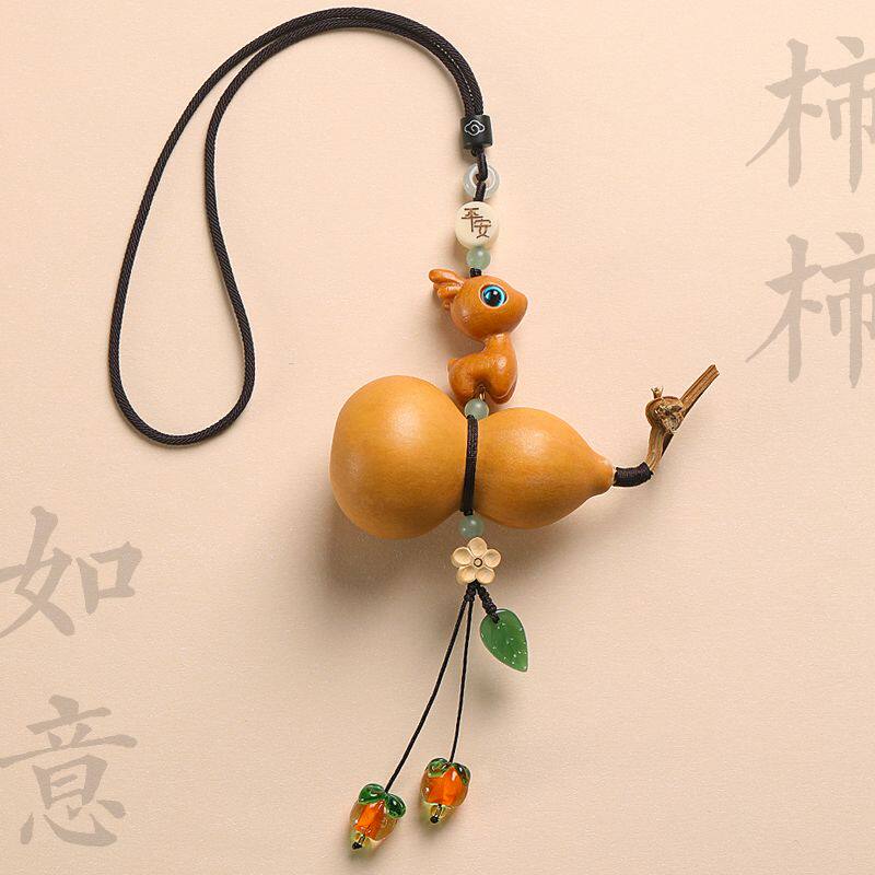 创意一路平安葫芦小鹿车载汽车挂件车内挂饰男女装饰品后视镜吊坠