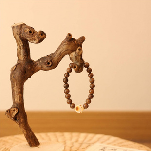 《无事小》金丝檀木碳烤猫爪金珠清冷感手串手链的串儿