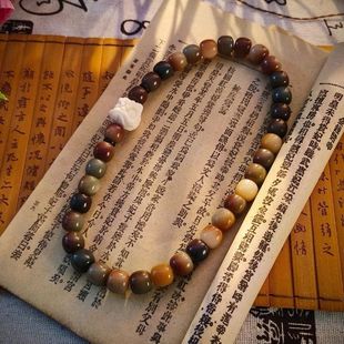 敦煌问天风化白玉菩提根手持手串女款文玩手链盘玩菩提子念珠男款