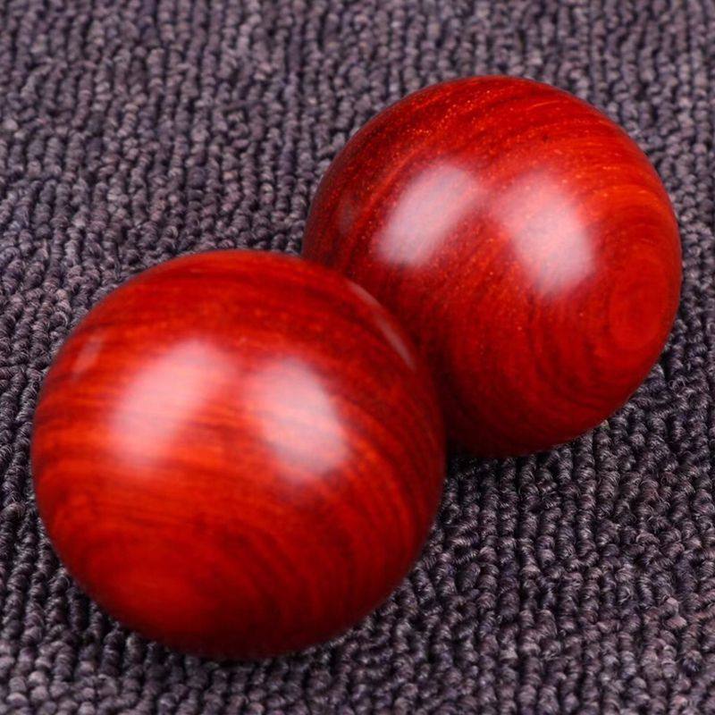 晋德盛小叶紫檀健球中老年人健身按摩球50mm手把件手球