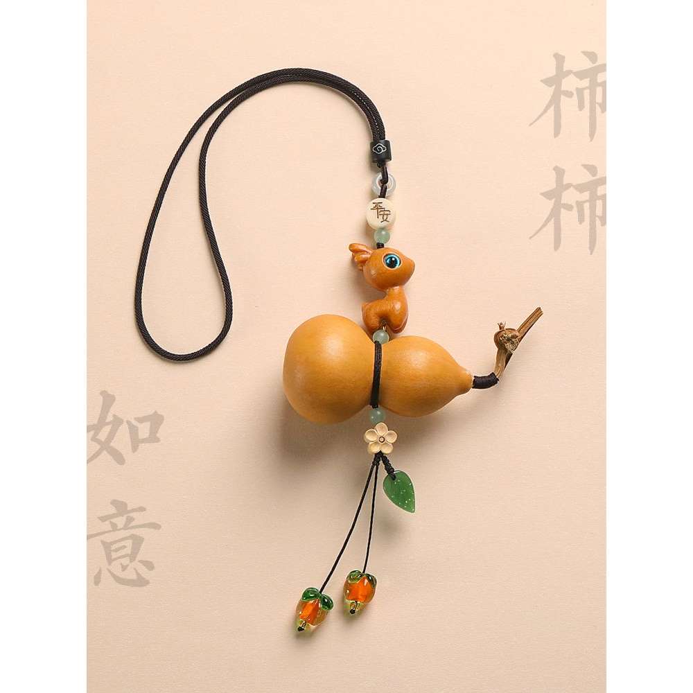 一路平安葫芦汽车挂件车内挂饰品柿柿如意车载小鹿后视镜吊坠摆件