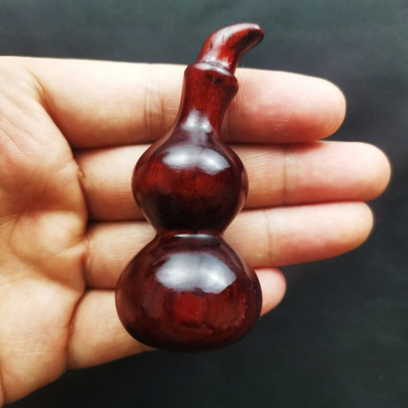 小叶紫檀葫芦脚丫实木葫芦犀牛角