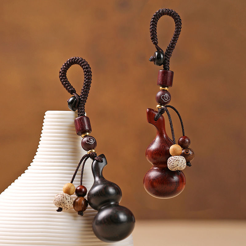 紫檀木小葫芦男生汽车钥匙扣挂件