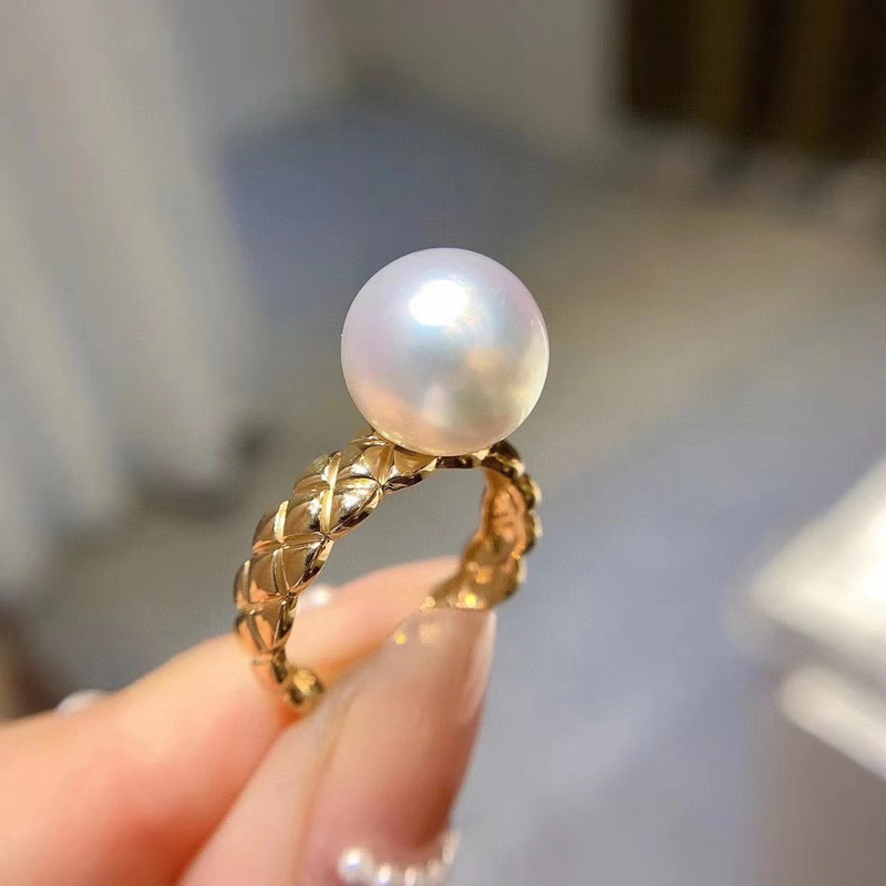 diy珍珠时尚款风开口指环戒子