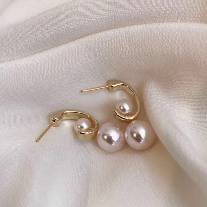 diy时尚风耳钉仙女半成品珍珠
