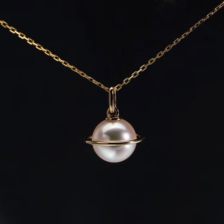 diy纯银地球仪珍珠坠子k金同款