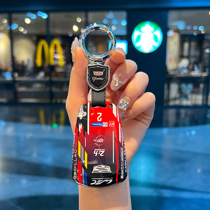 新款凯迪拉克钥匙套XT5 XT6车CT6壳XT4高级感XTS扣CT5包SRX男ATSL