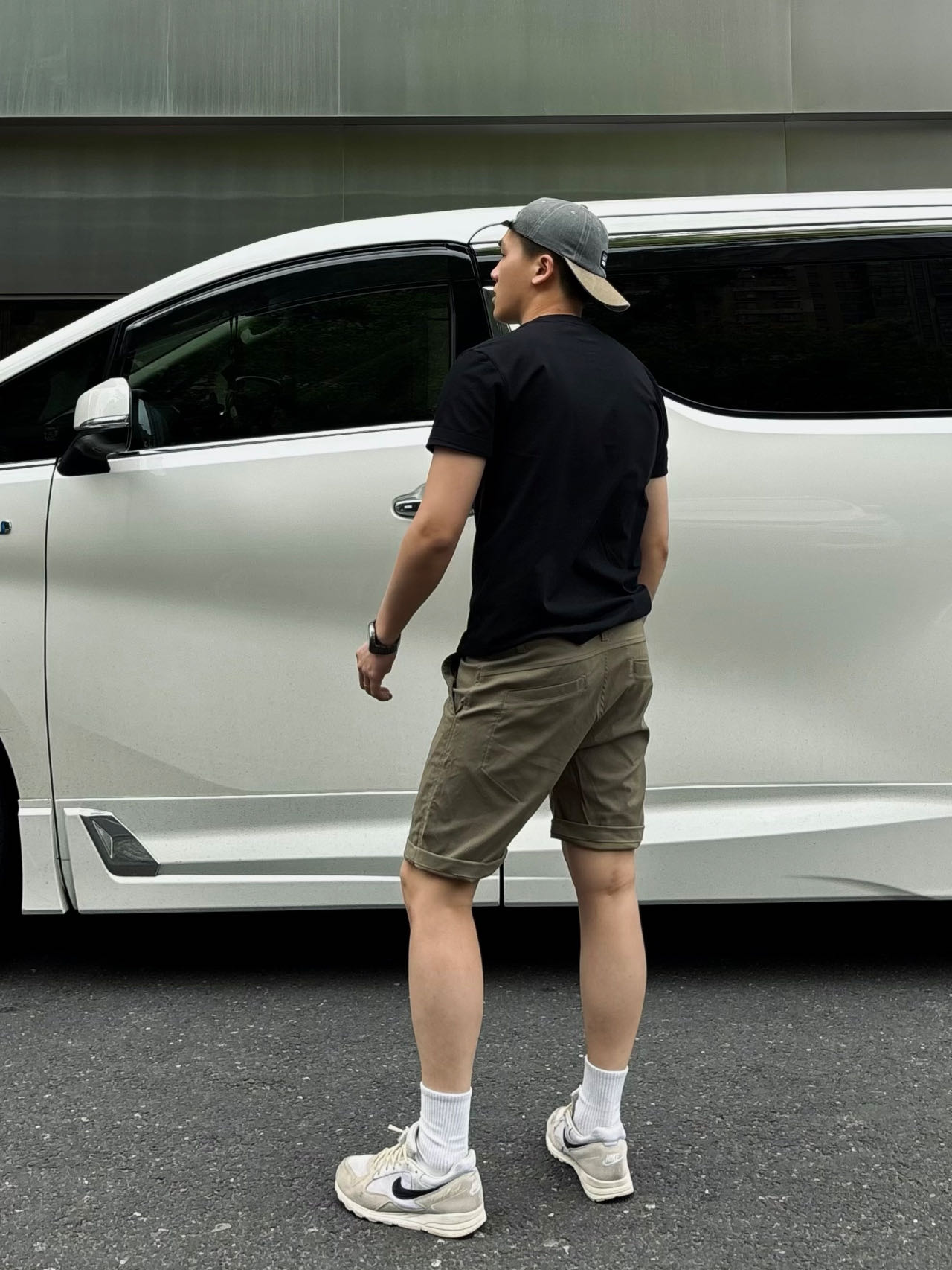 五分裤休闲裤立体裁剪拼接微弹