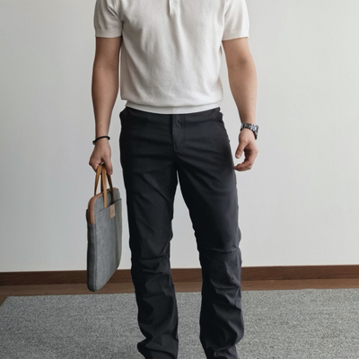 夏季弹力透气通勤商鸟休闲裤