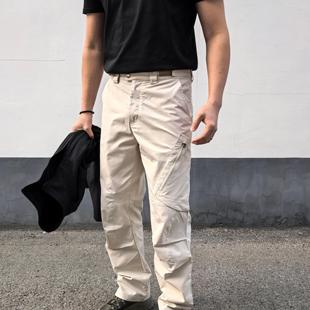 寬松傘兵休閑褲 SOS戶外戰(zhàn)術(shù)松緊調(diào)節(jié)工裝 褲 多口袋立裁拼接直筒褲