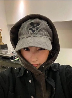 【天花板】重工vujade 006鸭舌帽破坏做旧水洗刺绣kenijima同款帽