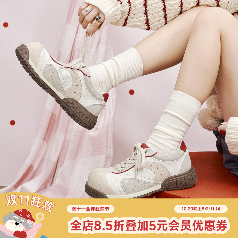 玛速主义2025新款百搭平底运动鞋女秋小众设计感大头鞋厚底休闲鞋