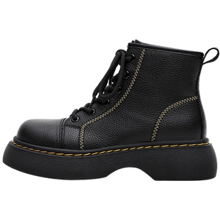 玛速主义 2025新款英伦风时尚厚底马丁靴女冬黑色短靴ins潮炸街靴