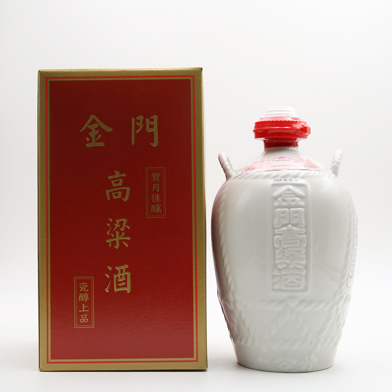金门高粱酒58度白酒1000ml白龙瓷坛一公升固态纯粮食高度白酒