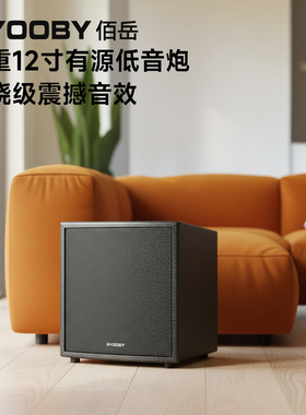Byooby佰岳CS120W低音炮音箱家庭影院有源超低音音响12英寸木质