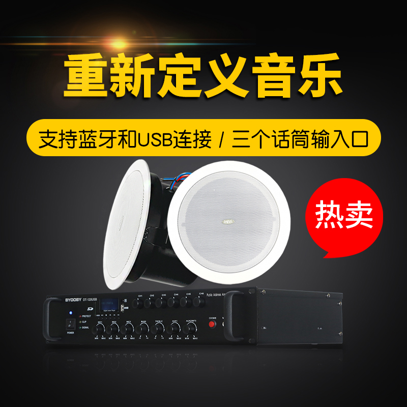 Hivi/惠威 TD206A吸顶天花喇叭6寸扬声器吊顶音响音乐DT-120USB