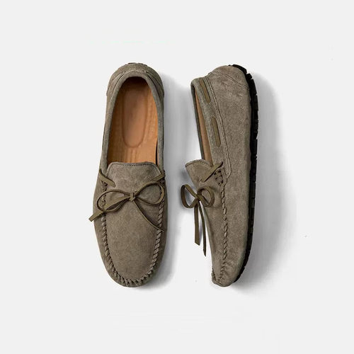 Ouusivip/欧赤欧洲站真皮豆豆鞋