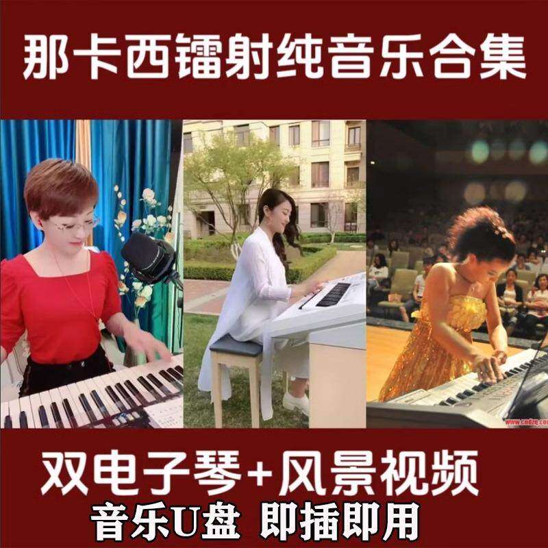 闽南那卡西浪漫电子琴高音质u盘双电子琴纯音乐车载优盘MP34新款